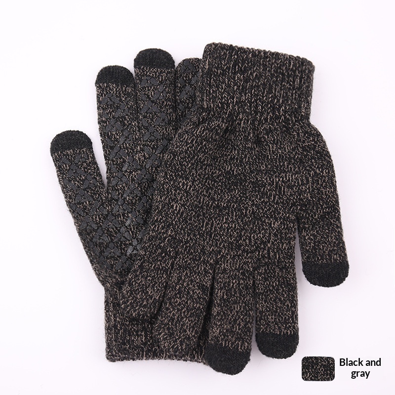 Knitted Winter Warm Touchscreen Gloves Made Of Wool - الصورة 9