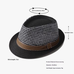 Straw Beach Summer Sun For Men And Women Sun-protective Fedora Panama Hat