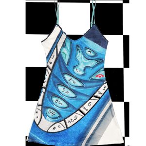 Spicy Girl Y2K Electronic Keyboard Print Slip Dress