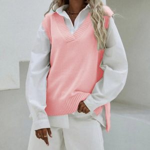 New Style Sleeveless Knitted Vest For Women