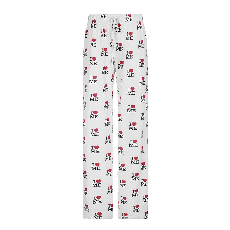 Loose-fitting Casual Pants With Printed Letters - Image 6