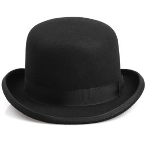 Versatile Round-crown Wool Felt Hat For Men With A Classic British Flair
