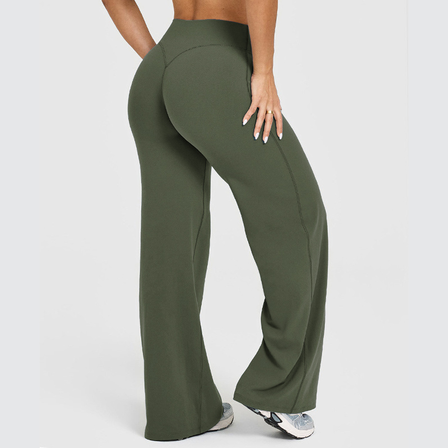 Women's Solid Color Casual Versatile Straight Leg Pants - Image 6