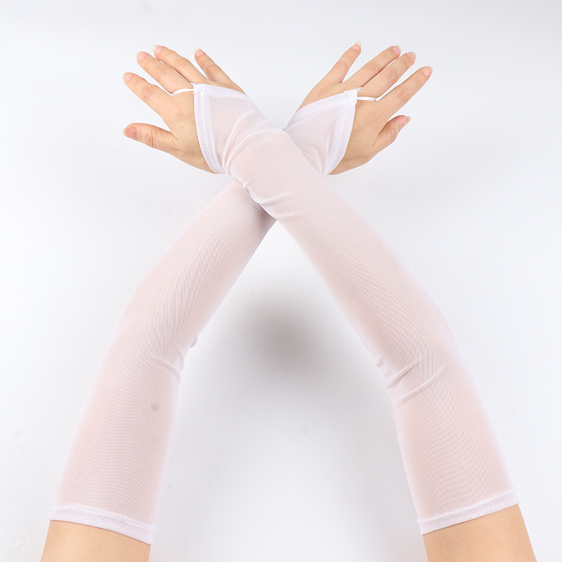 50CM Elastic Mesh Breathable Hanging Finger Sleeve Cover Oversleeve - Image 3