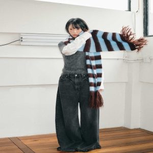 New Winter Warm Striped Scarf