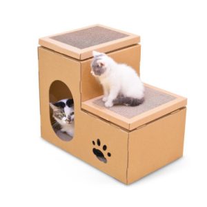 Cat House Double Ladder Cat Claw Disc Grinding Disc Free Catnip Toys