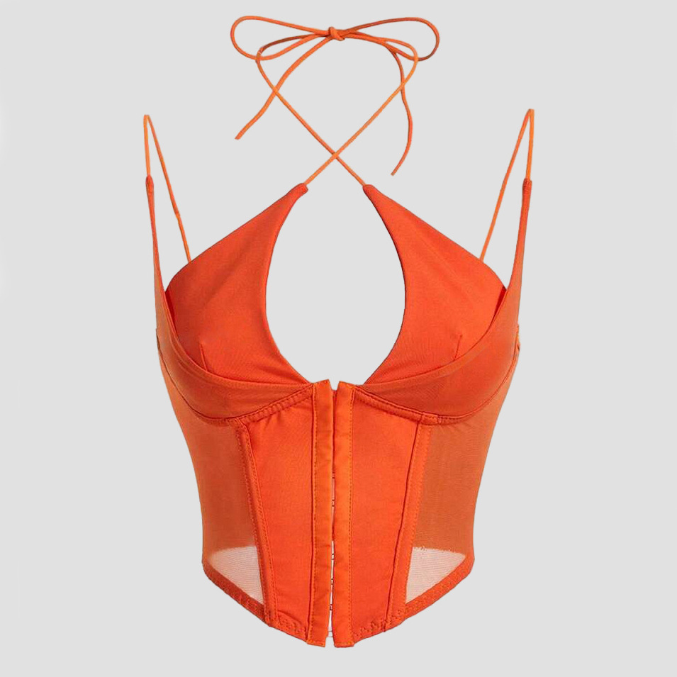 Womens Fashion Sheer Sexy Halter Strap Top - الصورة 6