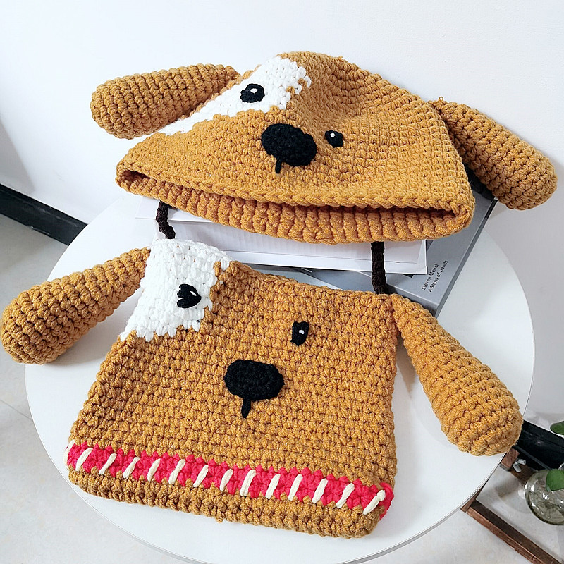 Acrylic Handmade Crocheted Dog Hat - Image 3