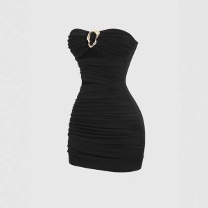 Sexy Stylish Sheer Form-fitting Tube Dress