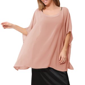 Womens Minimalist Shawl Loose-fitting Versatile Top
