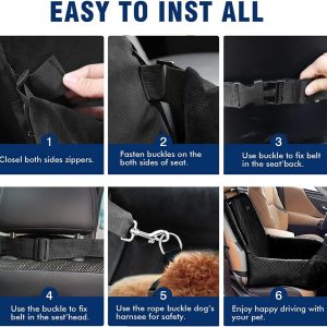 Breathable Pet Car Hanging Bag With Waterproof Seat Cushion - Keeping Your Dog Comfortable And Safe While Riding