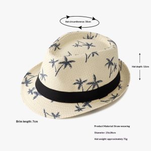 Straw Beach Summer Sun For Men And Women Sun-protective Fedora Panama Hat