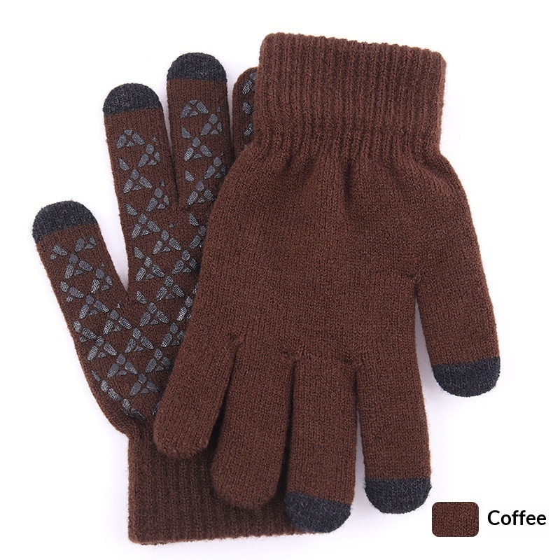 Knitted Winter Warm Touchscreen Gloves Made Of Wool - الصورة 8