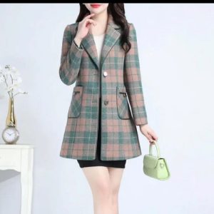 Womens Stylish Casual And Chic Plaid Jacket