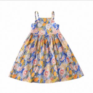 Dopamine Seaside Tyndall-effect Skirt With Print Parent-child Matching Outfits