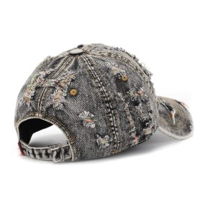 Ripped-line Letter Sun Hat Casual And Versatile