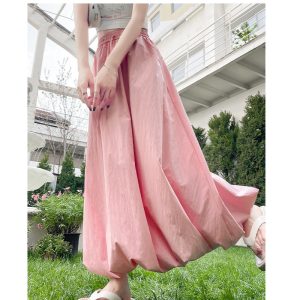 Laidback Voluminous Bud Shaped Midlength Skirt