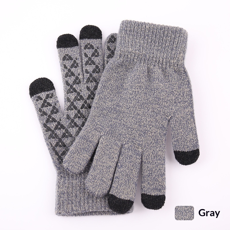 Knitted Winter Warm Touchscreen Gloves Made Of Wool - الصورة 10