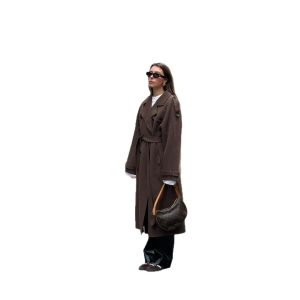 Elegant Wool Long Coat New Casual-style Outerwear