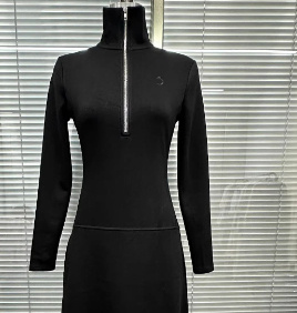 Stand Collar Casual Long Elegant Women's Dress