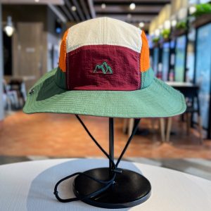 Womens American-style Contrast-color Bucket Hat For Outdoor Sun Protection