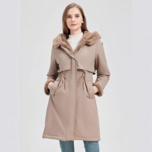 Mid-length Cotton Coat That Can Be Worn On Either Side For Extra Warmth