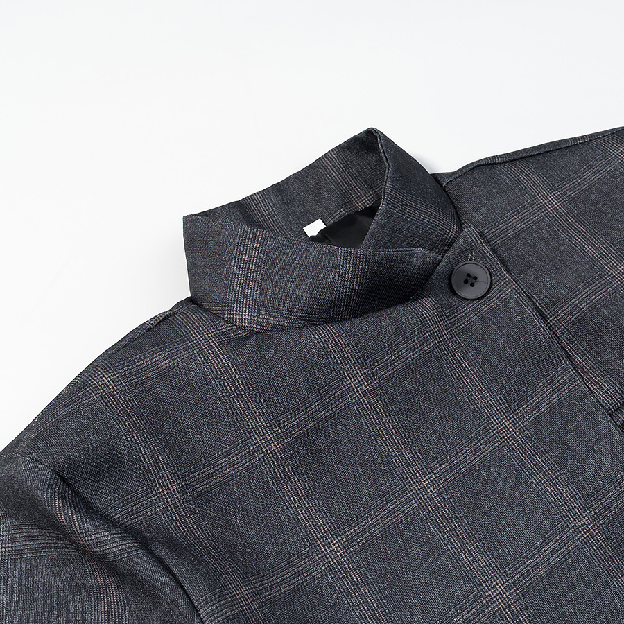 Casual Irregular One Grain Buckle Pattern Coat For Women - Image 3