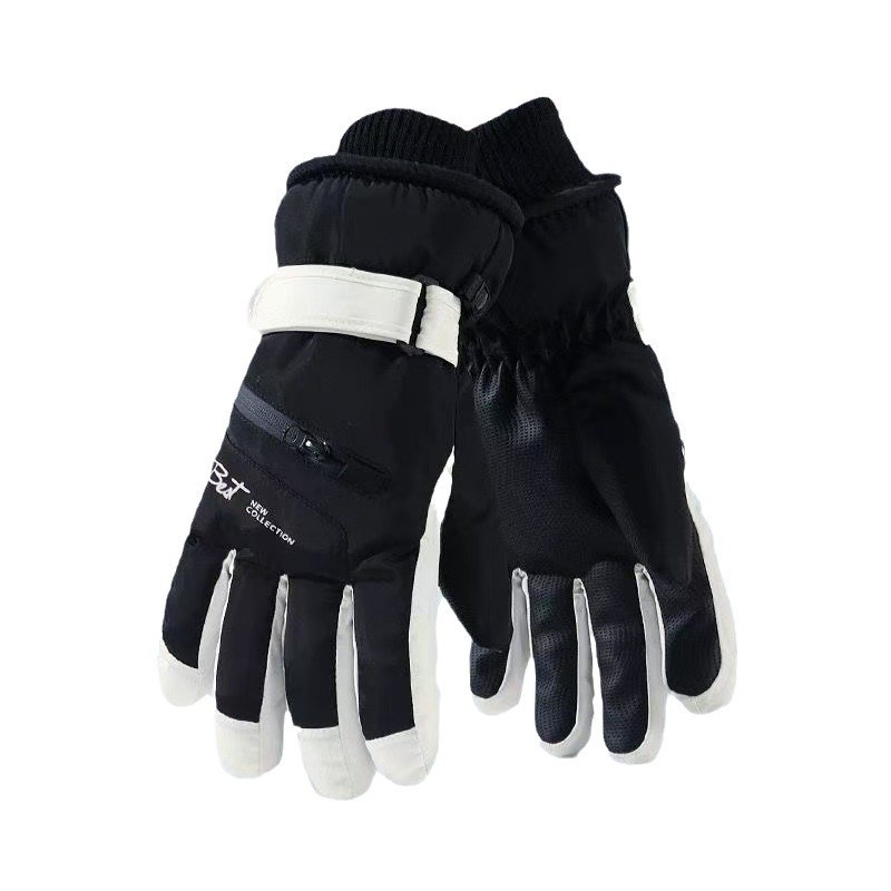 Womens Fleece-Lined Cold-Weather Five-Finger Cycling Gloves - Image 5