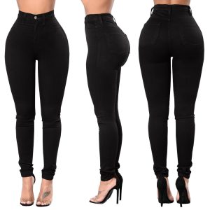 High-waisted  Stretchy Slim-fit Skinny Jeans