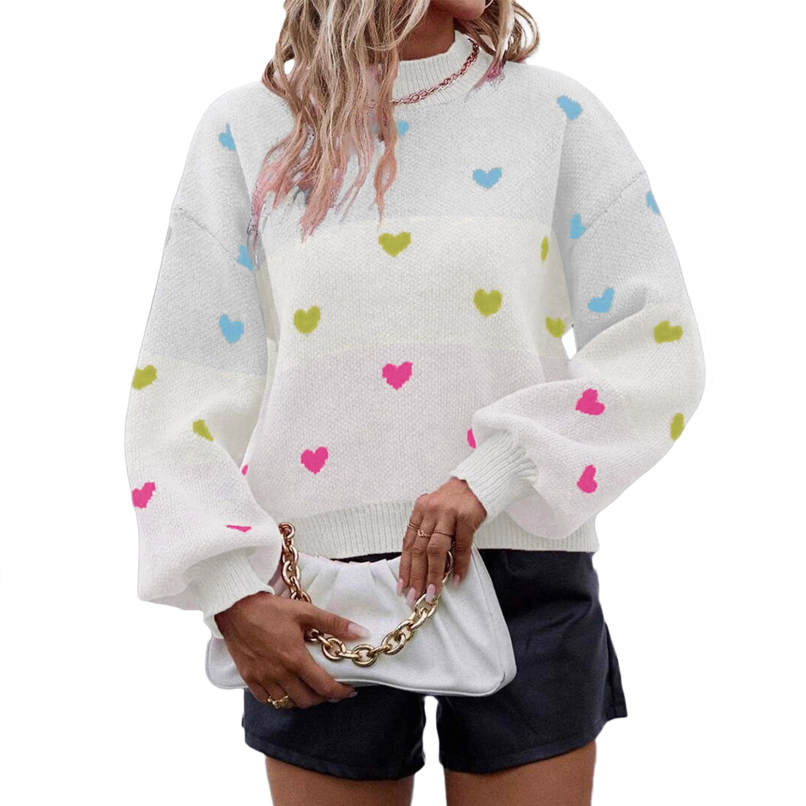 Relaxed-fit Long-sleeve Turtleneck Knit Casual Pullover Sweater - Image 5