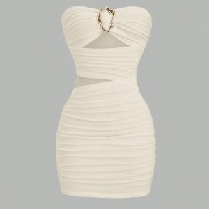 Sexy Stylish Sheer Form-fitting Tube Dress