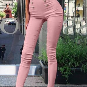 Womens Casual High-Waisted Pants With European And American Patchwork