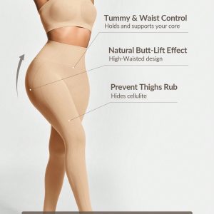 Women's Firm Control Full-Length Leggings - Butt-Lift & Tummy Thigh Contour