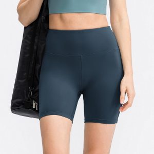 Womens Bare-Look Yoga Double-Sided Brushed Sports Shorts