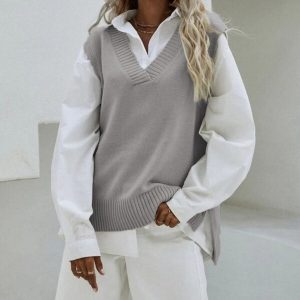 New Style Sleeveless Knitted Vest For Women