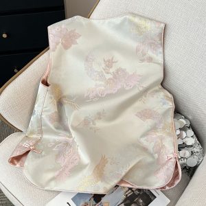 Womens Sleeveless New Chinese-Style Frog-Button Waistcoat Top