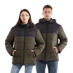 Smart Heating DC Warm Two-color Heating Constant Temperature Cotton-padded Coat