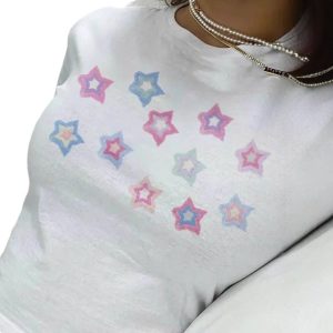 Womens Stylish Versatile Slim-fit Top With A Printed Pattern