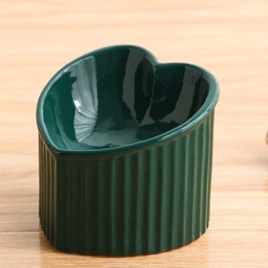 Pet Ceramic Bowl With Inclined Mouth Practical Durable Daily Indoor Pet Products