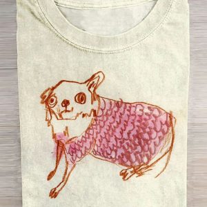 Womens Stylish Casual Versatile Crew Neck 3D-printed Short Sleeve Top