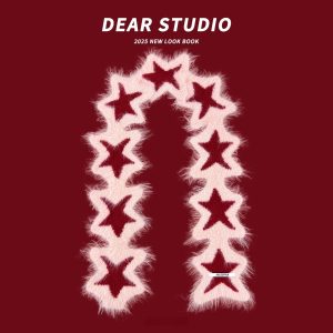 Hand-knitted Coral Fleece Snowman Scarf For Women