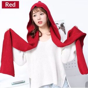 Versatile Solid-color Knitted Wool Scarf Stylish And Warm Neck Warmer