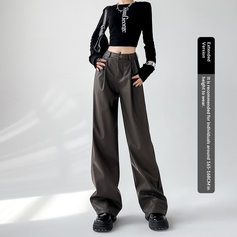 Womens Stylish Casual High-waisted Slimming Wide-leg Pants - Image 8