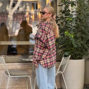 Retro Plaid Loose-fitting Versatile Shirt Jacket