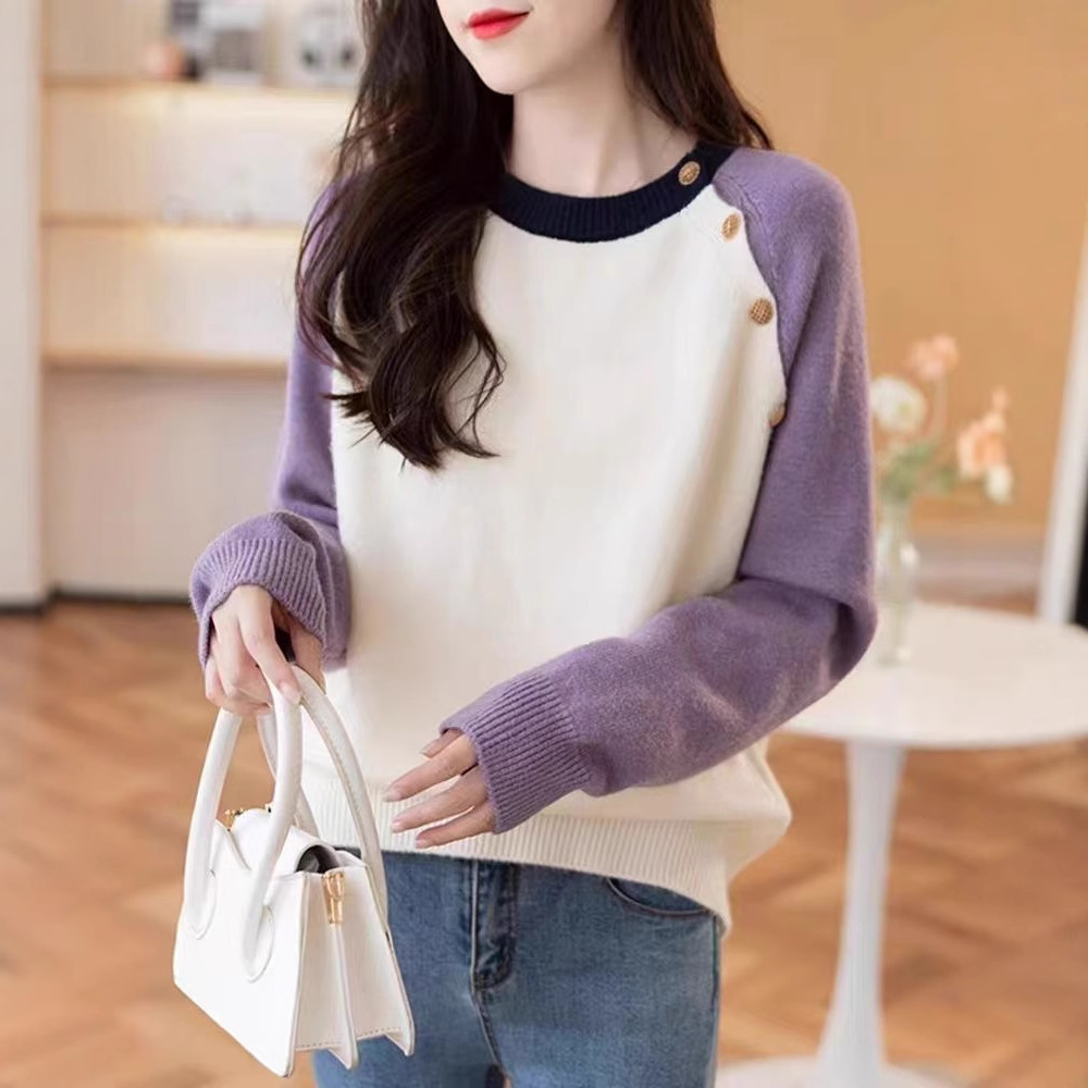 Womens Sweater With A Relaxed Designer-inspired Knit Top - الصورة 3