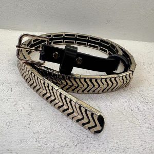 Personalized Metal And Genuine Leather Belt Versatile For Women