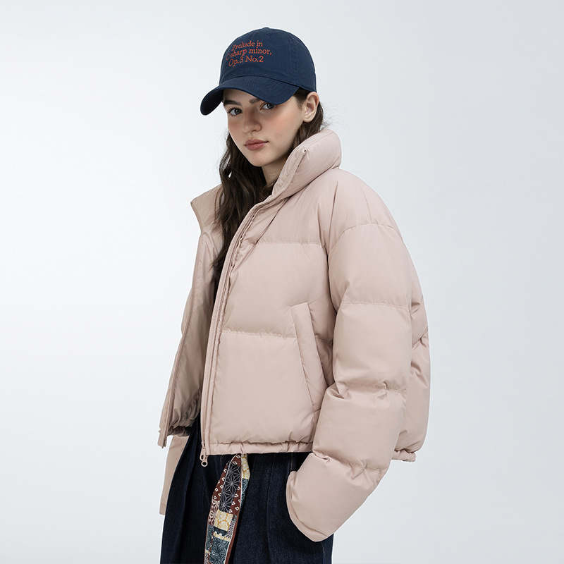 Womens Short Stand-collar Winter Down Jacket - Image 2