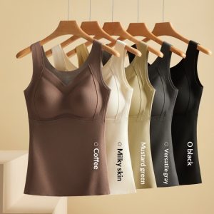 Heating Fiber Thermal Massage Bra & Back Vest With Temperature-sensing Massage Function