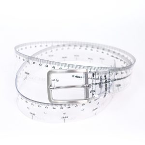 Hand-painted Graffiti Slogan Transparent PVC Belt