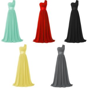 Long Multi-color Banquet Evening Dress